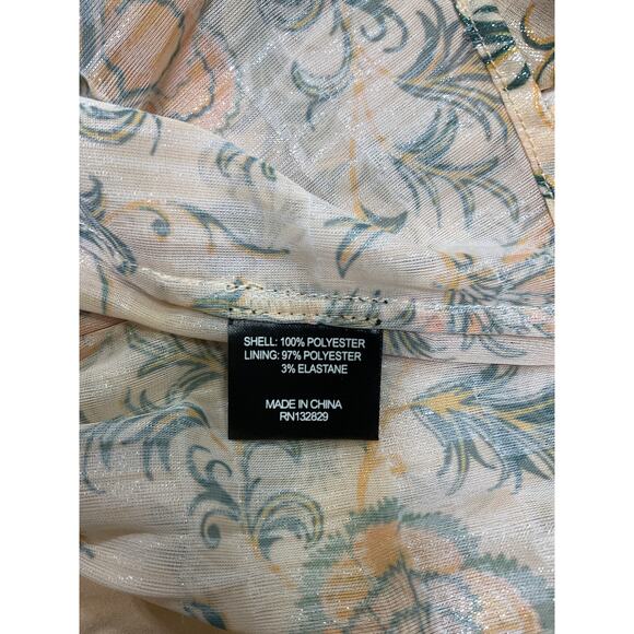 House Of Harlow 1960 'Sofia' Tan Poly Richie Burna Blouse Size S - NWT - Picture 5 of 5